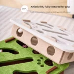 Cat Puzzle Toy Felt Puzzle Box Cat Exercise Toy With Ball Indoor Sports Entertainment Hunting Cat Toys For Indoor Cats - Image 3