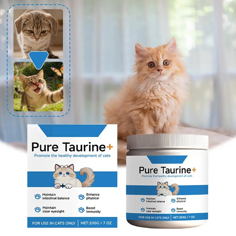 kf-S69c7580fa36b4894a4d6c8200f6cb1802 Cat Taurine Powder Gentle Formula To Care For Pet's Comfortable Body Massage Care Nutrition Powder Taurine powder for cats - Image 1