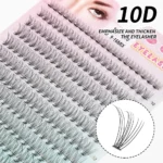 280 PCS Individual Lashes Cluster DIY Lash Clusters 10D 20D 30D 40D D Curl 9-16mm Cluster Lashes DIY Individual Eyelashes Lashes - Image 9