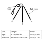 Durable 3-in-1 Nylon Dog Leash with Padded Handle for Outdoor Walking, Car Travel, Hiking and Camping - Three-Way Pet Leash - Image 5