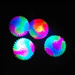 Fun Pet Toys Small Dog Flash Ball Dog Toys Ball TPR Three Color Glowing Elastic Ball Dog Training Throwing The Ball Dogball - Image 3