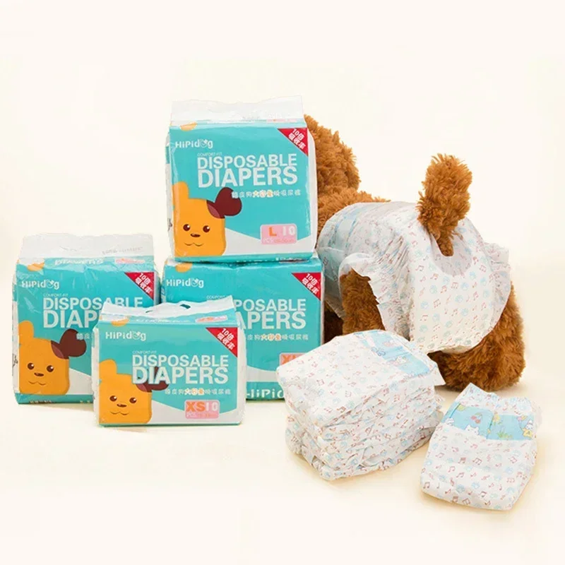 kf-S6b25f899ad734211bbbf46e342e5b461o 10PCS/pack Super Absorption Physiological Pants Dog Diapers for Dogs Pet Female Dog Cat Disposable Leakproof Nappies Puppy - Image 1