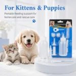 Pet Feeding Bottle Set Puppy Feeding Tool Mini Nipple Replacement Cat Kitten Pet Feeding Bottle Kits for Pet Owners Supplies