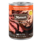 Grain Free Wet Dog Food for Adult Dogs Real Texas Beef Recipe 12.7 oz Can 12 Pack