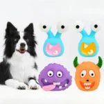 Pet Latex Toy Cartoon Alien Monster - Dog Chew Toy, Bite-Resistant, Squeaky, for Puppies Small Dogs, Teething Cleaning, - Image 4