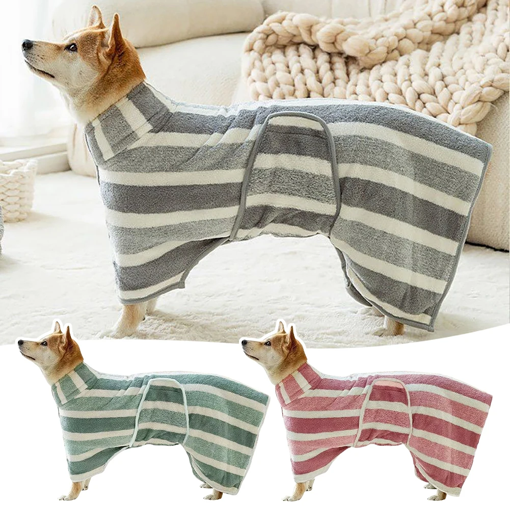 kf-S6de32885454e47aa9cc5a4ba2d06c278a Quick-Drying Dog Bathrobe Ultra-Absorbent Dog Bath Towel Thickened Soft Pet Dog Drying Coat For Pet Lover Bath Accessories - Image 1