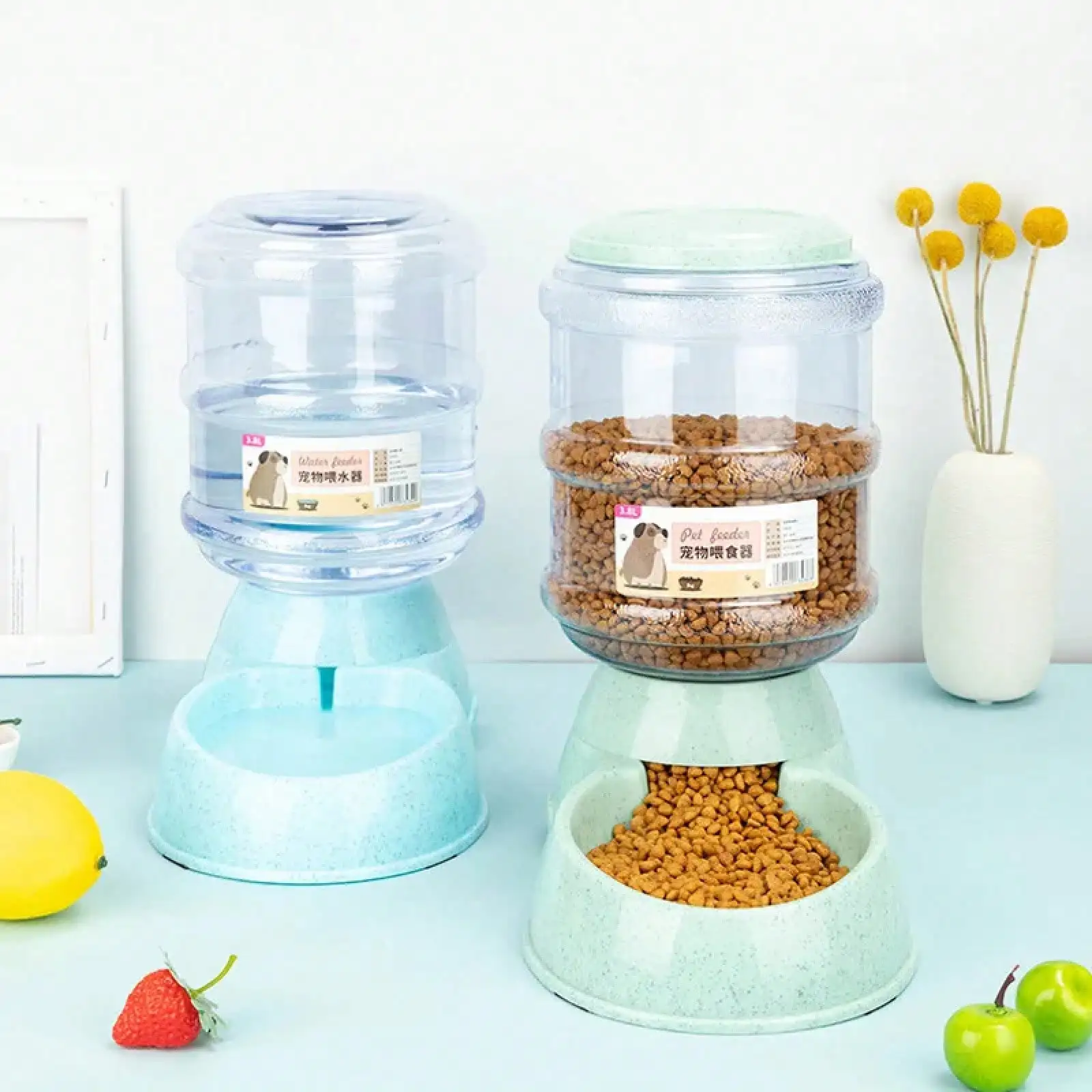 kf-S6e09622fd6e14c70b6a1fbcb0a970701F Large Capacity Pet Feeder Bowls Small Dog Food Bowl Automatic Water Dispenser Cat Bowls Pets Feeding Bowls Drink Water Bowl - Image 1