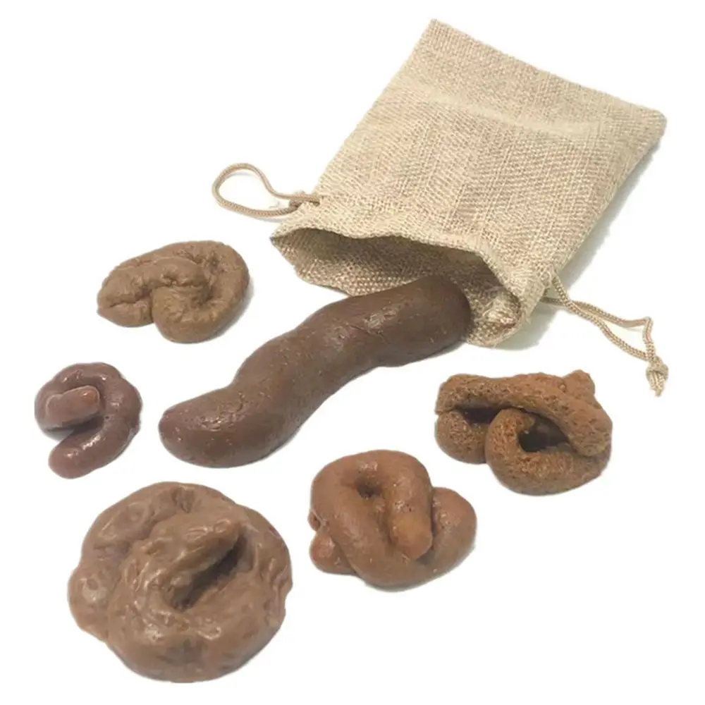 kf-S6e6f9e1b56b44d6caa4b4f400ee71f1er 6Pcs Turd Mischief Tricky Fool's Holiday Gadget Squish Funny Realistic Shit Gift Prank Fake Poop - Image 1