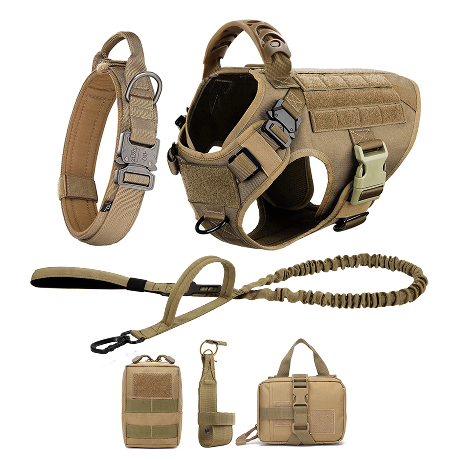 kf-S6ef3cca9cbbc4a8fbb9f3ad072b61b1ep Large Dog Harness And Leash Set Pet German Shepherd Malinois Training Walking Vest Dog Harness And Collar For Medium Large Dogs - Image 1