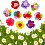 20PCS Cute Handmade Puppy Dog Hair Bows Pet Dog Hair Accessories Flower Bows Dog Grooming Bows for Small Dogs Pet Products - Image 6