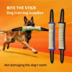 Interactive Dog Tug Toy, Natural Jute Bite Stick with Two Handles, Durable Chew Toy for Teething, Training, and Play for All Bre - Image 2