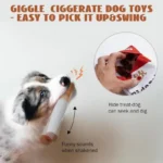Giggling Interactive Plush Dog Toy Cigarette Design Squeaky Chew Toy Funny Pet Gift for Small Medium Dogs - Image 4