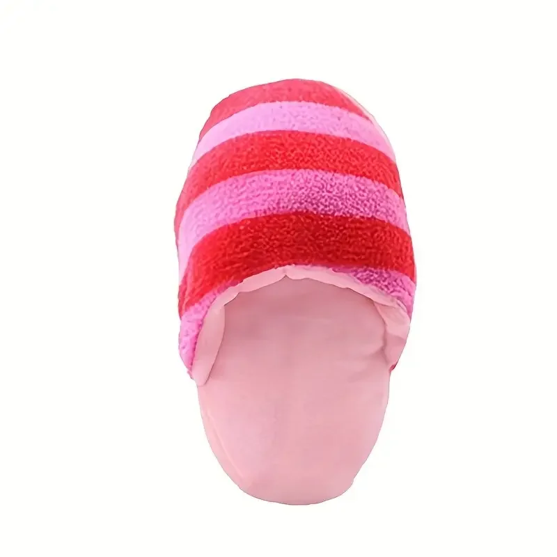 1pc durable plush squeaky slipper chew toy for breeds colorful cartoon animal resistant soft texture no batteries needed interactive dog toys for details 0