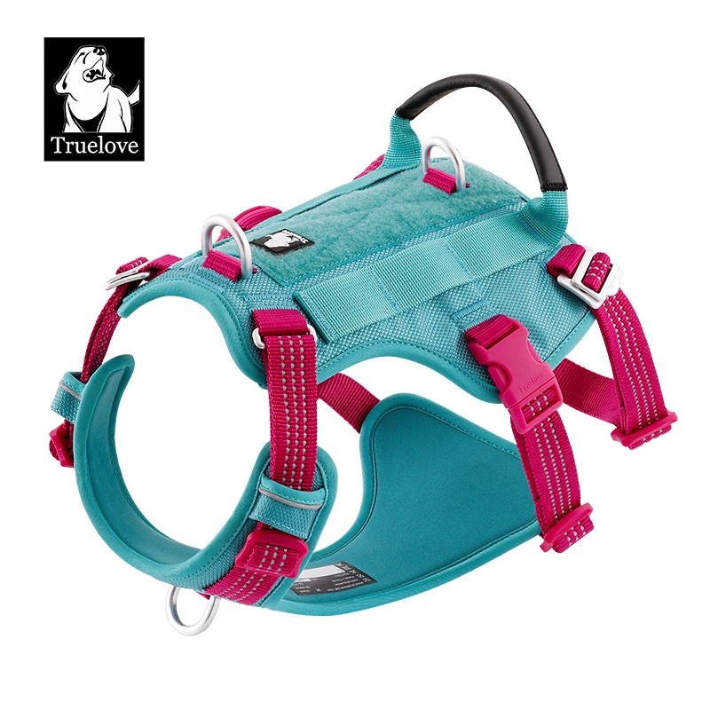 kf-S702fb143db134a8392770ff7e8f4570aY Truelove Escape Proof Pet Harness No Pull Reflective Adjustable Soft Padded Pet Vest Service Dog Harness Handle Climbing TLH7011 - Image 1