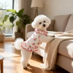 1PC Fashion Cute Cherry Ruffle Pet Dress for Small Dogs, Comfortable Anti-Static Dog Skirt Summer Clothes