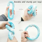 Pet dog rubber bite ring, bite resistant grinding training, interactive companionship for large, medium, and small dogs - Image 2