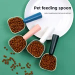 New Special Spoon for Dog Food and Cat Food - Plastic Measuring Spoon Dog Food Bag Clip Food Shovel Pet Supplies Food Spoon