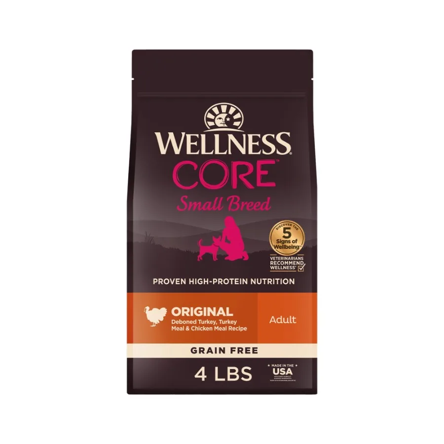 kf-S73063cd4aa3c4ba08e25dab941de992bW CORE Dry Dog Food, Small Breed, Grain Free, High Protein, Natural, Original Turkey and Chicken Recipe, 4-Pound Bag - Image 1