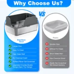 Stainless Steel Cat Litter Box, Extra Large Splash-proof & Leak-proof Litter Box Suitable for Large Cats - Image 6