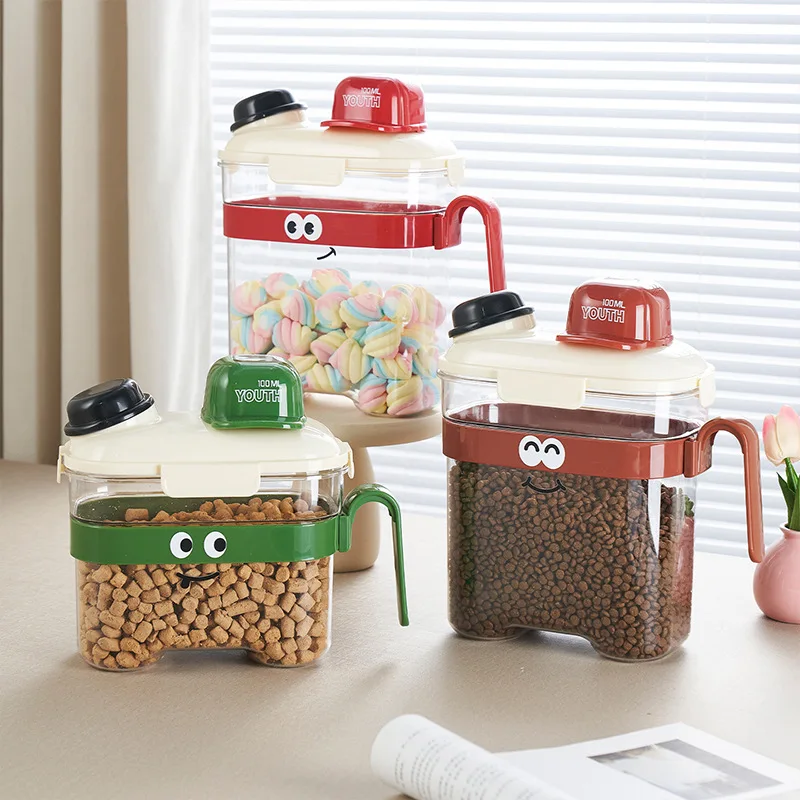kf-S7345affd58114202a1c3b7fdcac2ea9cu Cat food storage container, dog food sealed canister, moisture-proof pet cat food storage box - Image 1