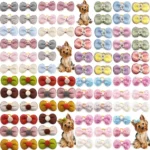 20pcs Small Dog Hair Bows Pet Dog Hair Accessories Bows Cat Bows with Rubber Bands for Small Dogs Yorkshire Hair Decorate - Image 6