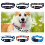Printed Pet Collars Nylon Adjustable Dog Collars Strong and Durable for Medium and Large Dog Collars Pet Accessories Supplies - Image 2