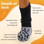 4-Pack Anti-Slip Dog Socks, Prevent Licking and Biting of Hard Wooden Floors, Strong Grip, Paw Protection, Anti-Scratch, Double-Sided Anti-Slip Dog Socks - Image 3