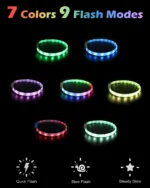 Lightweight USB Rechargeable Collar for Large Medium and Small Dogs, Glowing Dog Collar, 9 Flashing Modes, Soft Silicone Glowing - Image 4