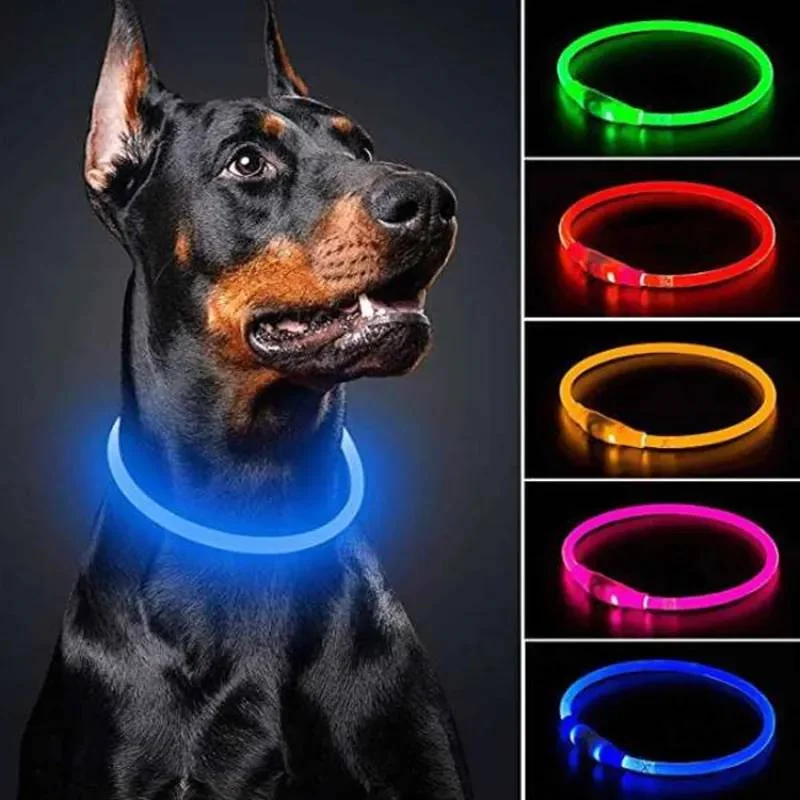 kf-S7bf3aa7c3bab41b9bf29e9a1b0ac4f32O 3 Modes Usb Dog Luminous Charge Collar Led Cat Dogs Collars Detachable Night Led Glow Dog Loss Prevention Collar Pet Accessories - Image 1