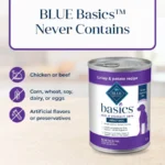 Basics Grain Free Adult Wet Dog Food, Skin and Stomach Care, Turkey, 12.5oz Can - Image 9