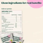 Kombucha Probiotic Gummies with Prebiotics Fiber Vegan Berry Flavor Daily Supplement Digestive Friendly Formula 30 Count - Image 5