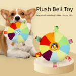 Plush Disc Dog Toy Sound Making Bite Resistant Teeth Grinding Boredom Relief Self Fun Energy Consuming Pet Chew Toy - Image 3