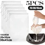 1/5Pcs Reusable Nut Milk Bags Strainers Unbleached Nylon Cheesecloth Bag Food Cheese Yogurt Filter Kitchen Fine Mesh Strainer
