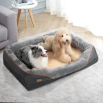 Large Dog Bed Soft Comfortable Anti Allergy Warm Fleece Removable Washable Cover Pet Bed Waterproof - Image 2