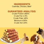 150g/5.29oz Chicken Wrapped Cowhide Chocolate Stick, Meat Dog Snacks, Made From Chicken Meat And Beef Skin, Beef Stuffing - Image 6