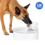 Pumpless 128 oz Dog Water Fountain - Dishwasher Safe Easy to Assemble Ideal for Hydrating Pets at Home