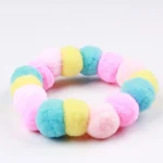 50pcs Elastic Plush Pom Ball Pet Collar Rainbow Flower Hair Decoration Dog Bowtie Necklace Pet Cat Bow Dog Grooming Accessories - Image 2