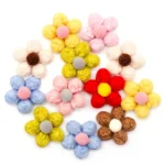 10/20pcs Flower Shape Dog Hair Bows Dog Bow Grooming Plaid Pure Mix Colors Cat Hair Bowknot Rubber Bands For Small Dogs Supplies - Image 5