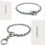 HQ SD01 Strong Solid Stainless Steel 304 Keel P Chain Dog Leash Collar for Small Middle Giant Pets Training 45-75CM Length - Image 6