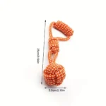 1pc Durable Dog Rope Toy with Ball - All-Breed Chew and Tug Plaything Random Color Selection - Image 2