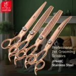 Fenice JP440C Pet Grooming Equipment Scissors Set 7/7.5/8 Inch Straight Curved Thinner Chunker Shears for Canine hairdresser - Image 2