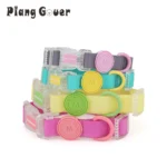 Transparent Buckle Collar Candy Color Pet Cat Dog Collars Leashes For Small Medium Dogs