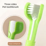 3-Head Pet Toothbrush Dogs Oral Cleaning Soft Bristle Toothbrush for Small Breed Easy Grip Handle Gentle on Gums Reduce Plaque - Image 4