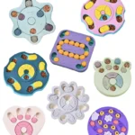 1PC Dog Puzzle Toys Slow Feeder, Interactive IQ-Enhancing Food Dispenser, Non-Slip Slow Eating Bowl, Cat And Dog Food Game