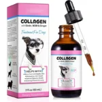60ml Collagen Drops for Dogs Ginger Digestive & Immunity Support Skin Coat Liquid Supplement for Hips Joints Allergy Relief