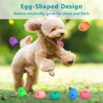 SCGK bouncy egg Dog Toys Funny Ball Squeaky Latex Bouncy Egg with Squeaker for Puppy Small Pet Dogs Soft Rubber Sound - Image 5