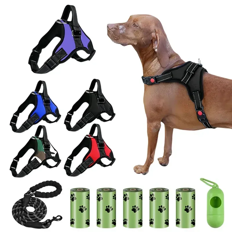 kf-S8a7273ab14b3435c84edd56dd793b3ecg Dog Harness Leash Set Adjustable Pet Chest Strap For Small Medium Dogs Outdoor Dog Walking Chest Strap Pets Supplies - Image 1