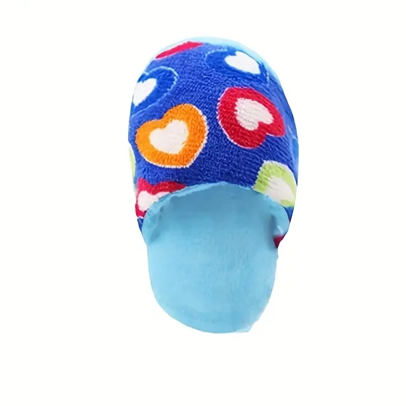 1pc durable plush squeaky slipper chew toy for breeds colorful cartoon animal resistant soft texture no batteries needed interactive dog toys for details 8