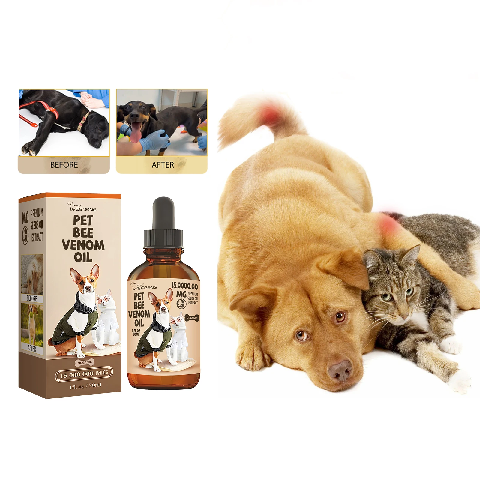 kf-S8d05d9a0becb4b718a865daf87ba3ffeb Pet Joint Care Drops Bone Deformities Healing Relieves Discomfort Joint Repair Supplement Anti Itching Dog Joint Caring Solution - Image 1