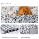 2PCS Soft Fluffy High Quality Dog Blanket Flannel Dog Sleeping Blanket Paw Print Pattern Pet Mat Warm Comfortable Cat Blanket - Image 4